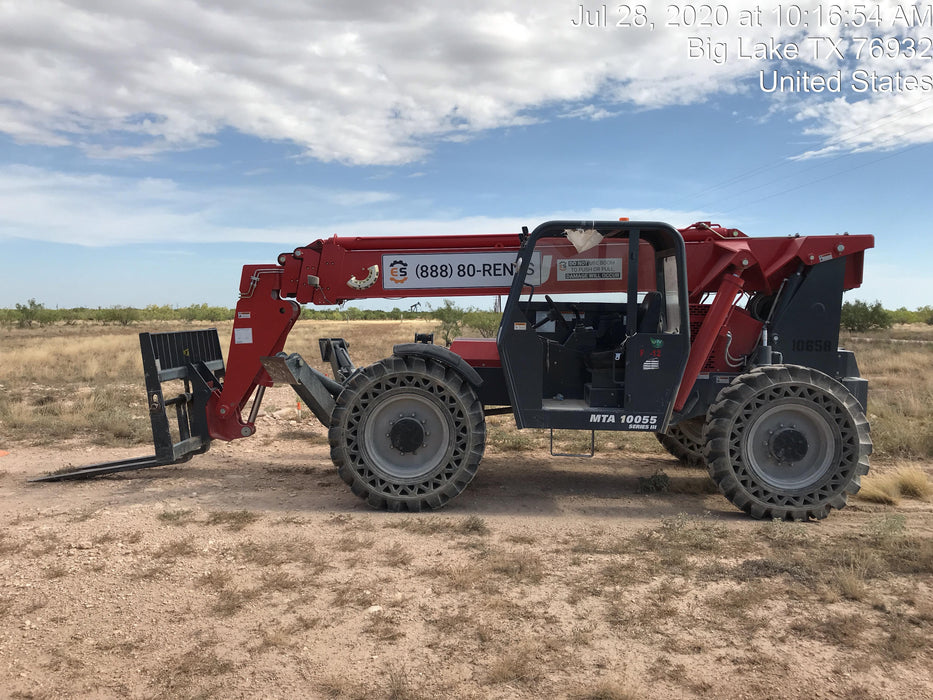 2018 Manitou MTA10055 Manitou MTA10055 - Canopy, Worklights, Beacon, 66" Carriage, 60" Forks, Solid Tires, Aux Hydraulics