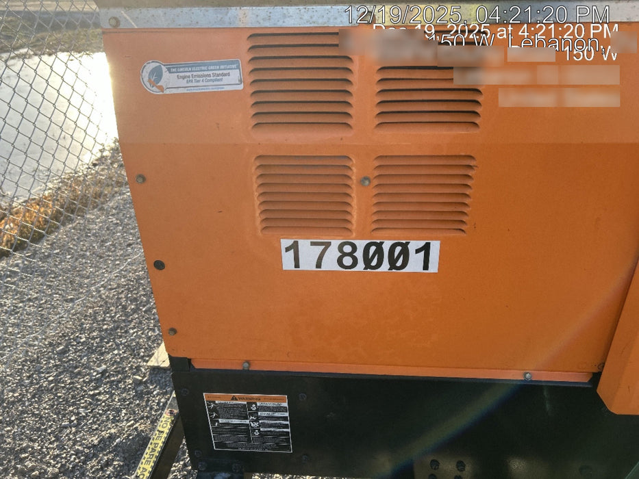 2021 Lincoln Electric Vantage 322 Vantage 322 Ready Pak 3 w/ Decals, ORANGE (includes trailer, cable rack, fender light kit) NO Telematics