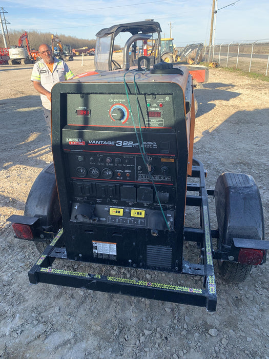 2021 Lincoln Electric Vantage 322 Vantage 322 Ready Pak 3 w/ Decals, ORANGE (includes trailer, cable rack, fender light kit) NO Telematics