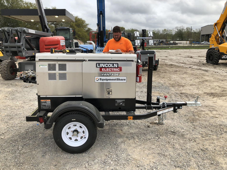 2020 Lincoln Electric Vantage 322 Welder Ready-Pak 3, w/ GPS & Decals (includes trailer, cable rack, fender light kit)