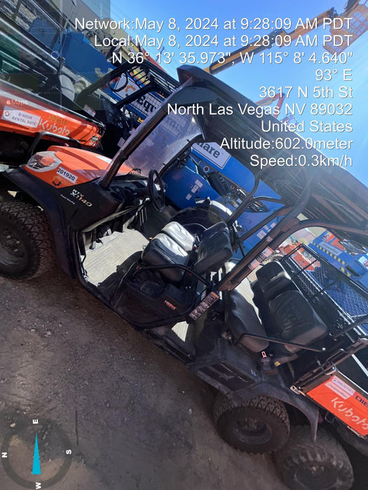 2022 Kubota RTV-X1140W-H Plastic Canopy, Windshield Acrylic Clear, LED Strobe Light, Wire Harness Kit, Back up Alarm