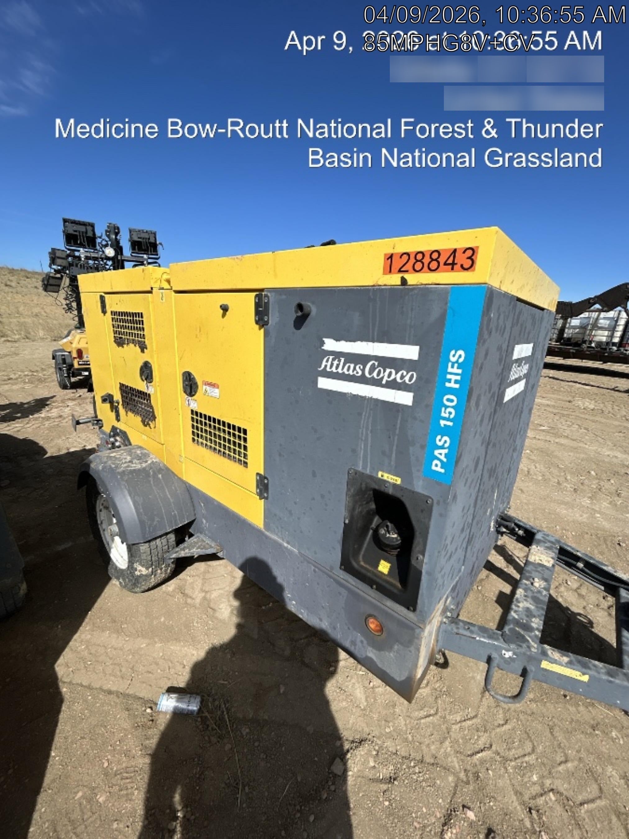 2020 ATLAS COPCO PAS 150 HF CS Enclosed
