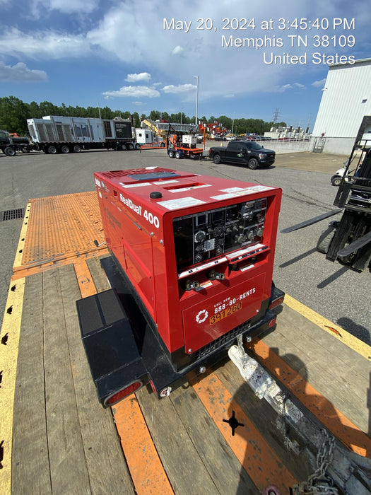 2023 Shindaiwa DGW400MDL Kubota D902 Engine, 23 HP, Dual Op Welder, Wire, Arc, Droop Stick, Tig, and CC Stick Functionality, Simulphase, 3 Phase and 1 Phase Gen Output, Single Axle NB Trlr, Slr Trckl Chrg 12V 12W, Fire Ext, T3