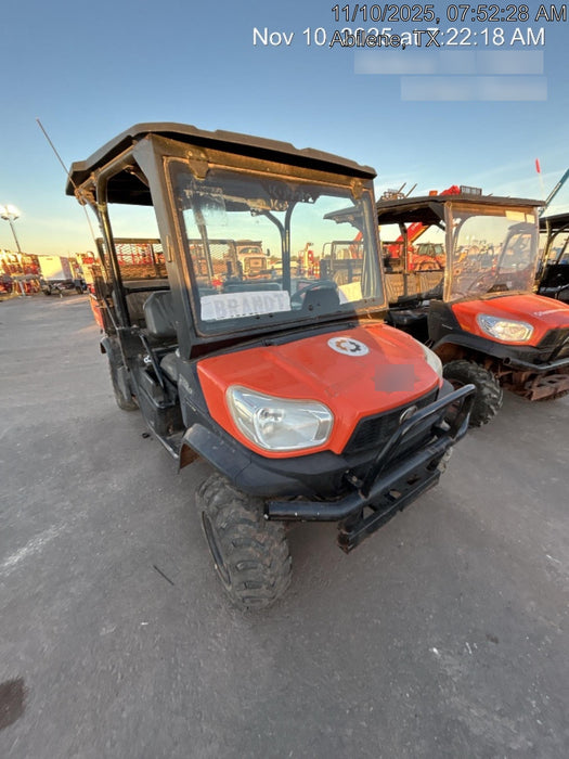 2019 Kubota RTV-X1140 4wd Utility Cart, LED Strobe, Windshield Tempered Glass, Plastic Canopy, Wire Harness Kit, Backup Alarm