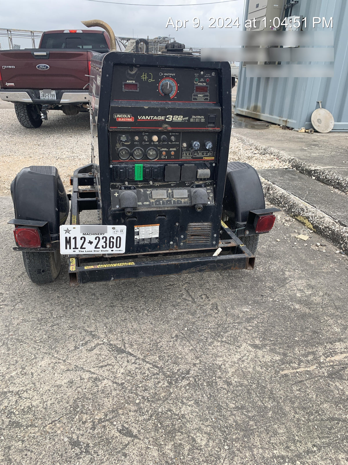 2018 Lincoln Electric Vantage 322 Lincoln Vantage 322 Welder Ready Pak 3 - Vantage 322, Trailer, Fender and light kit, Cable rack