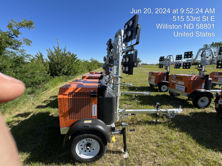 2024 Wanco WLTT-4MM4K Diesel, Deep Sea Controller, Shore Power Plug, Auto Start, (4) 350W LED Floodlights, 4kW Generator, 60 Gal Fuel Tank, 2" Ball, T3