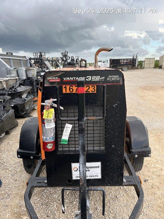 2021 Lincoln Electric Vantage 322 Vantage 322 Ready Pak 3 w/ Decals, ORANGE (includes trailer, cable rack, fender light kit) NO Telematics