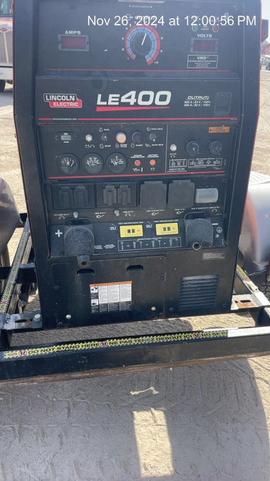 2022 Lincoln Electric LE400 Kubota V1505, Trlr, Cable Rack, Light Kit, ES Decals, T3