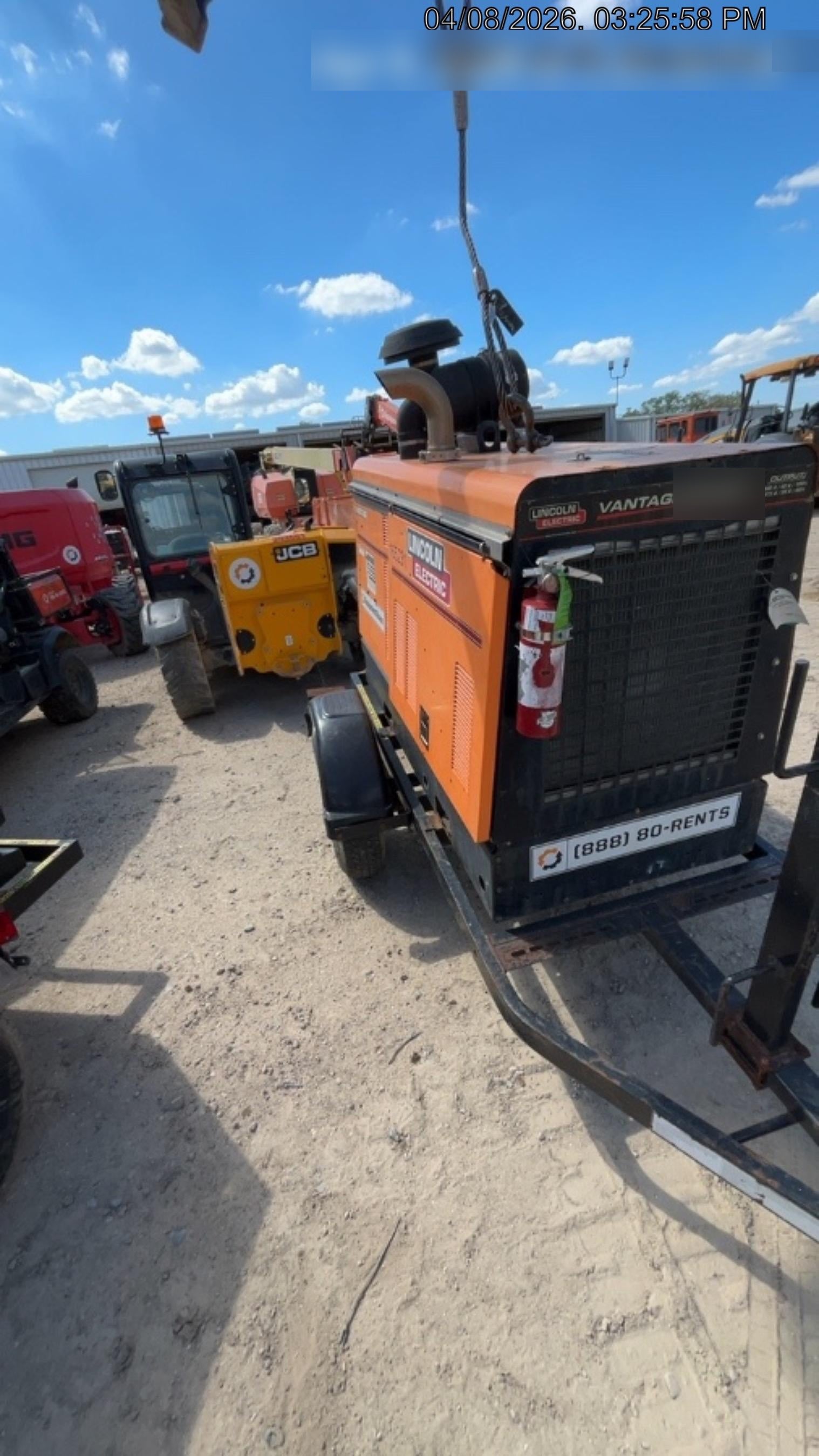 2021 Lincoln Electric Vantage 549X Ready Pak 3, ORANGE (includes trailer, cable rack, fender light kit)