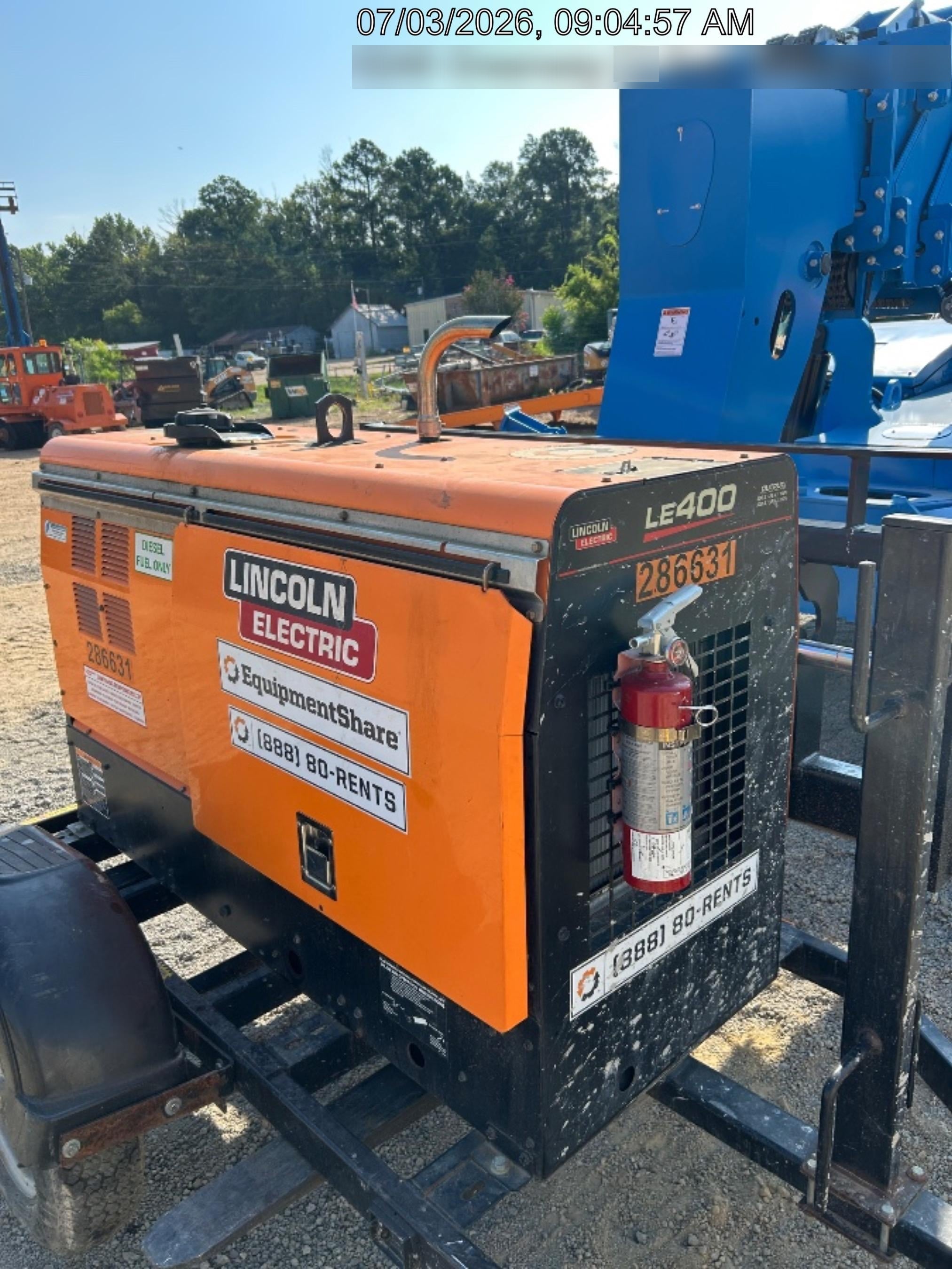 2022 Lincoln Electric LE400 Kubota V1505, Trlr, Cable Rack, Light Kit, ES Decals, T3