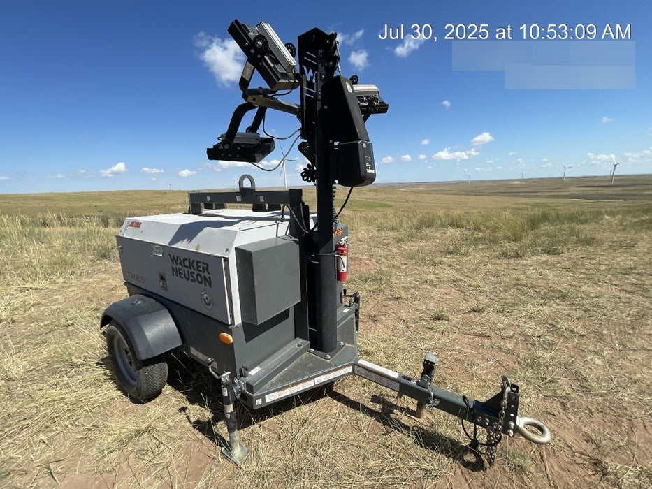 2022 Wacker Neuson LTW20Z1 Isuzu Dsl. Engine, 23' Mast, (4) 300W LED Lights, CWK, Programmable Dawn to Dusk, 360 Deg. Rotation, 57 Gal. Tank, Trailer Mounted