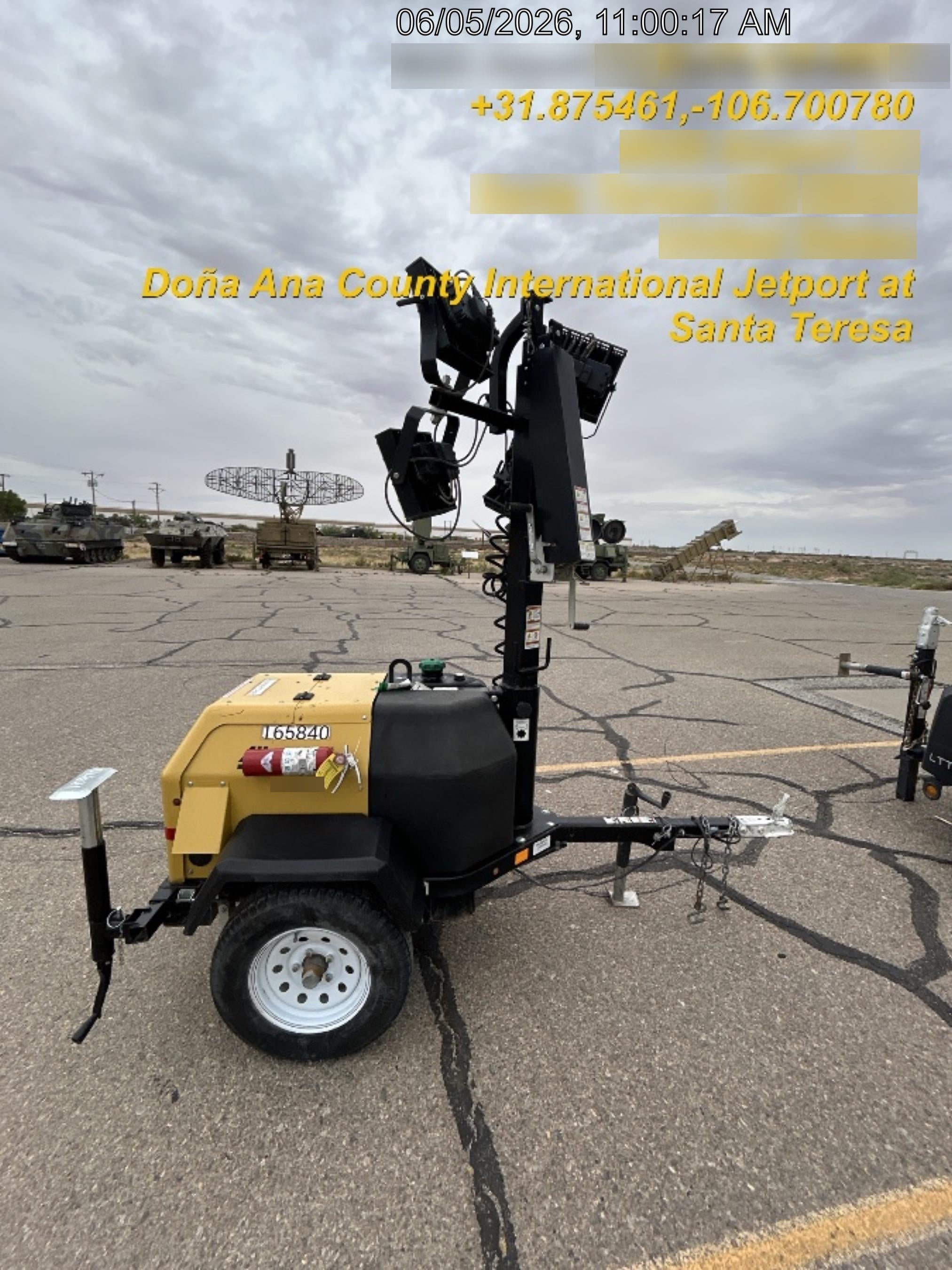 2021 Allmand NLV3GR (4) LED Light Fixture 350W, 23' Vertical Mast, 3kW Prime, Towable, Deep Sea L401, Leveling Jacks, Yanmar T4F 5.8hp