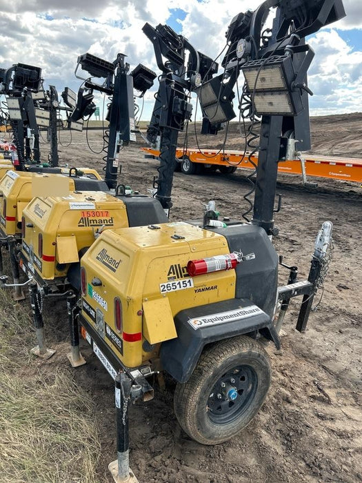 2022 Allmand NLV3GR (4) LED Light Fixture 350W, 23' Vertical Mast, 3kW Prime, Towable, ES Decals, T3