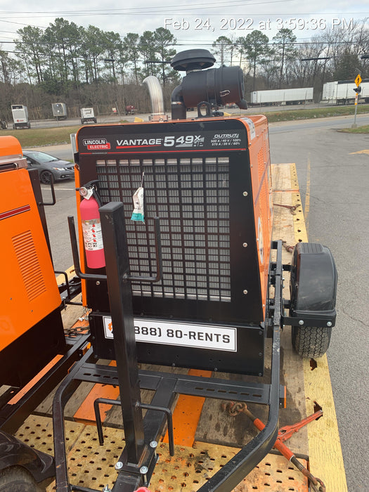 2021 Lincoln Electric Vantage 549X Ready Pak 3, ORANGE (includes trailer, cable rack, fender light kit)