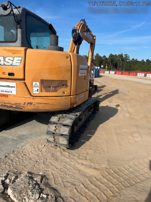 2015 Case CX80C CLOSED CAB, A/C, RUBBER TRACKS PADS, 7'-2" ARM