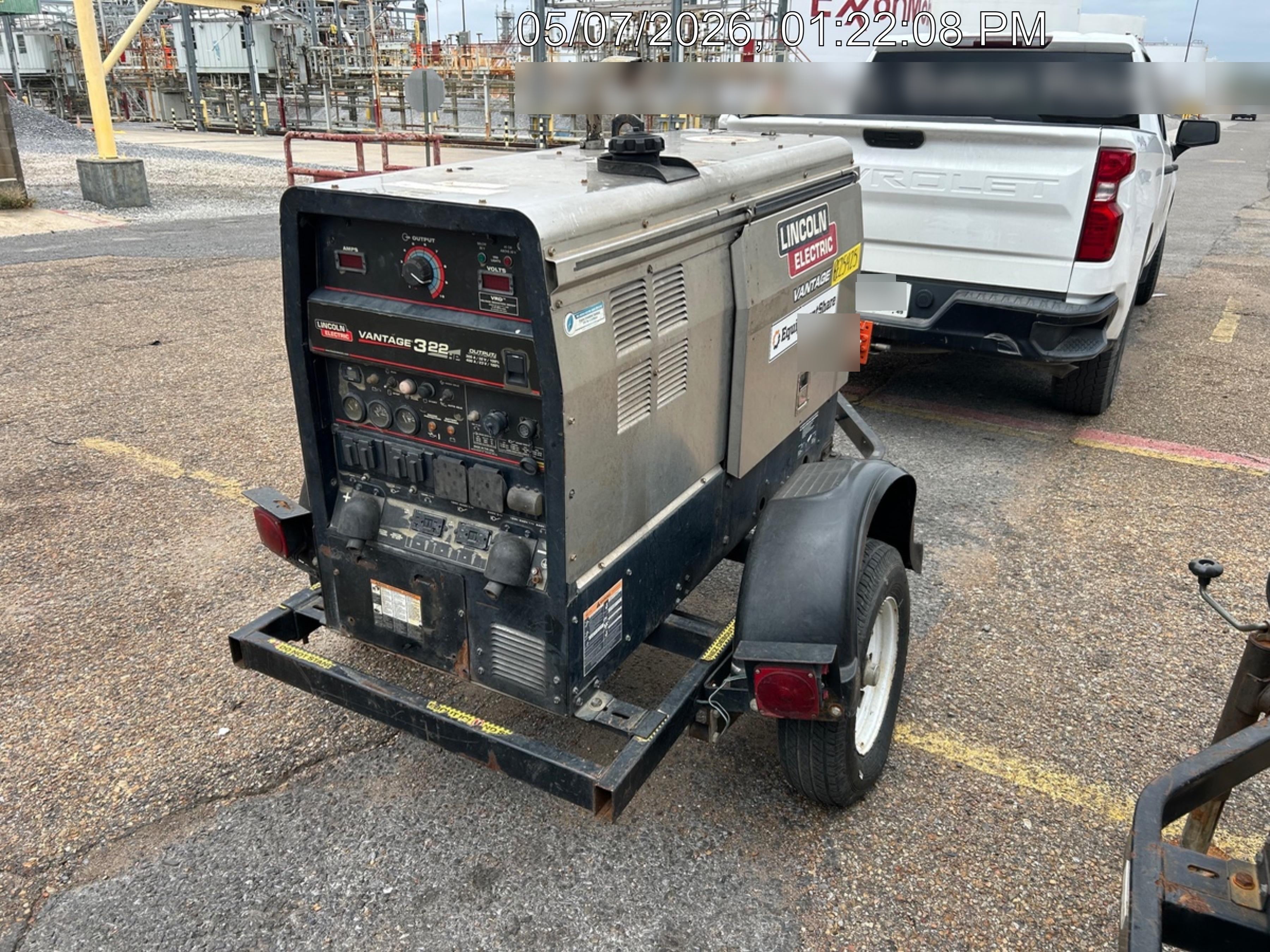 2019 Lincoln Electric Vantage 322 Ready-Pak 3, Two Wheel Trailer, Fender and Light Kit, Cable Rack