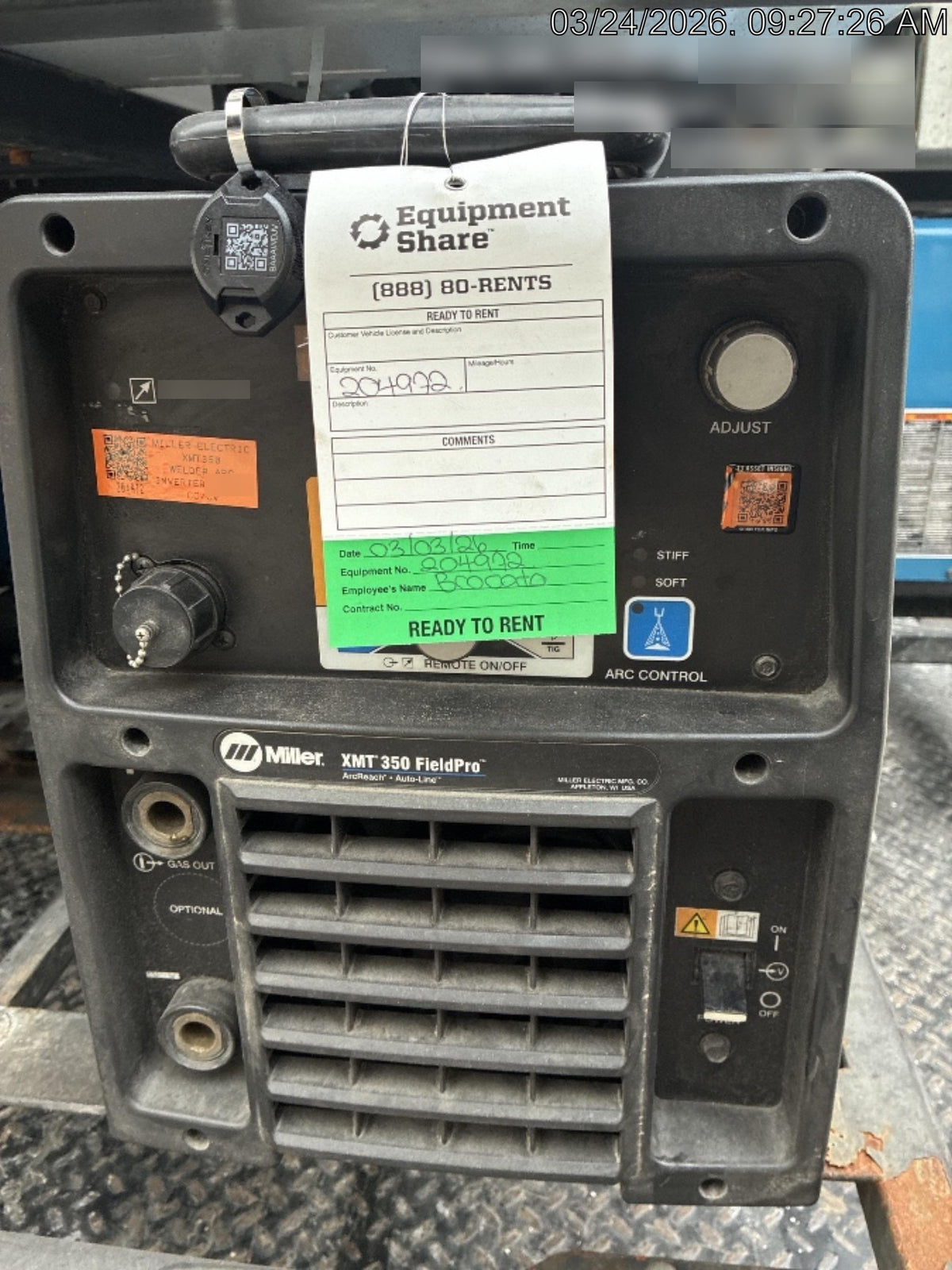 2021 MILLER ELECTRIC XMT 350