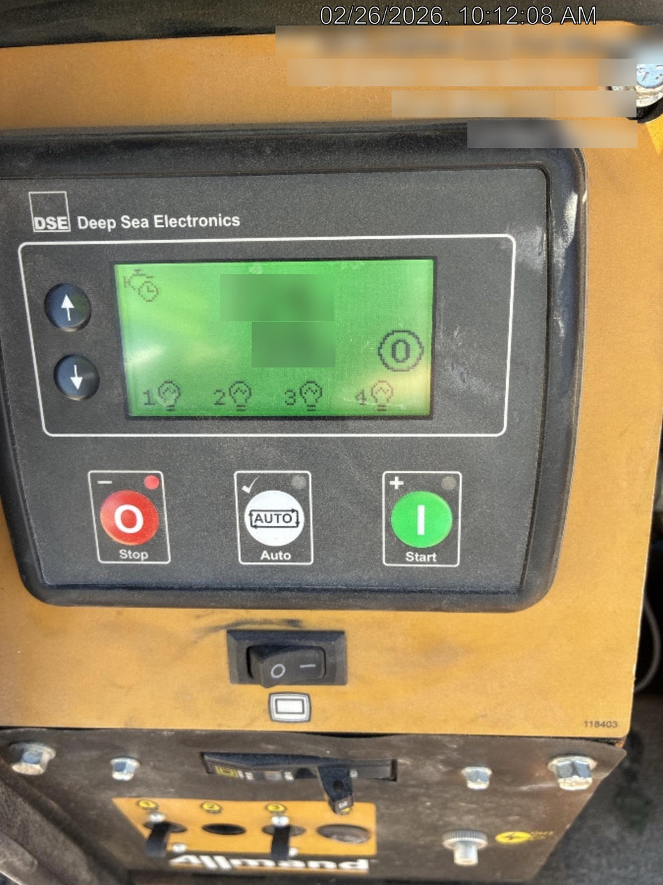 2022 Allmand NLV3GR (4) LED Light Fixture 350W, 23' Vertical Mast, 3kW Prime, Towable, Deep Sea L401, Leveling Jacks, Yanmar T4F 5.8hp