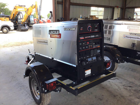 2019 Lincoln Electric Vantage 322 Welder Ready-Pak 3, Two wheel trailer, Fender and Light kit, Cable Rack
