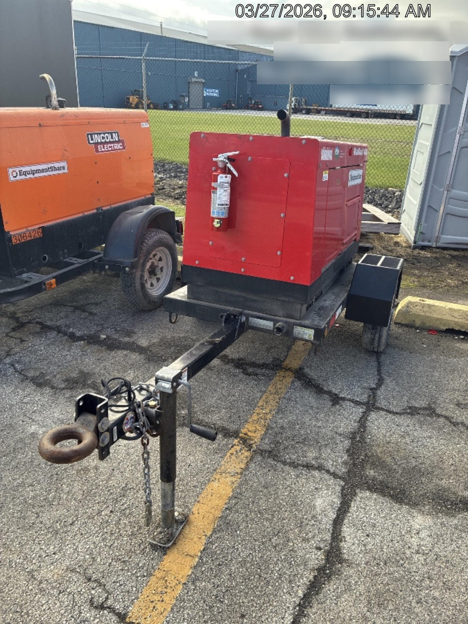 2023 Shindaiwa DGW400MDL Kubota D902 Engine, 23 HP, Dual Op Welder, Wire, Arc, Droop Stick, Tig, and CC Stick Functionality, Simulphase, 3 Phase and 1 Phase Gen Output, Single Axle NB Trlr, Slr Trckl Chrg 12V 12W, Fire Ext