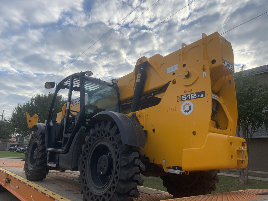 2020 JCB 512-56 Canopy, 74 HP, Solid Tires, STD Worklight, Beacon, Aux Hydraulics, Lifting Eye, Backup Alarm w/72" Carriage, 60" Forks
