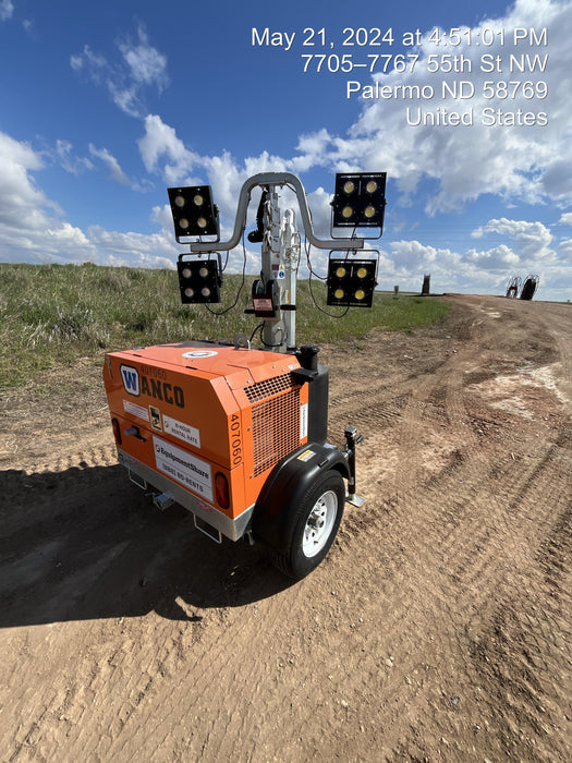 2024 Wanco WLTT-4MM4K Diesel, Deep Sea Controller, Shore Power Plug, Auto Start, (4) 350W LED Floodlights, 4kW Generator, 60 Gal Fuel Tank, 2" Ball, T3