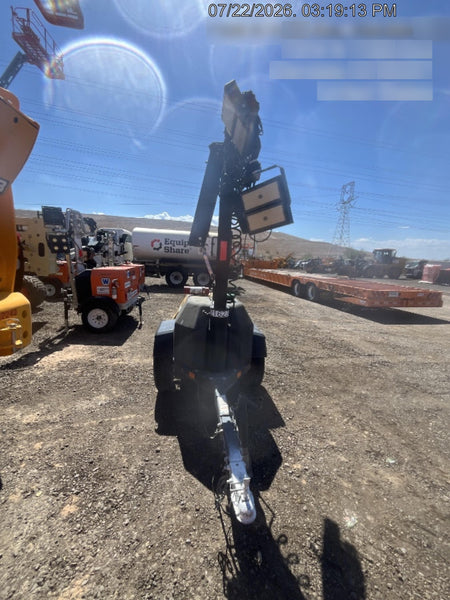 2022 Allmand NLV3GR (4) LED Light Fixture 350W, 23' Vertical Mast, 3kW Prime, Towable, Deep Sea L401, Leveling Jacks, Yanmar T4F 5.8hp
