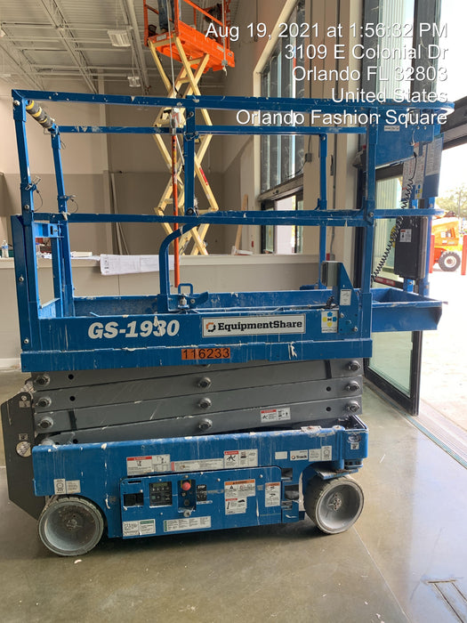 2020 Genie GS-1930 Solid Non Marking Tires, Beacon, Folding rails with half height swing gate