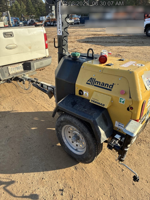 2022 Allmand NLV3GR (4) LED Light Fixture 350W, 23' Vertical Mast, 3kW Prime, Towable, ES Decals, T3