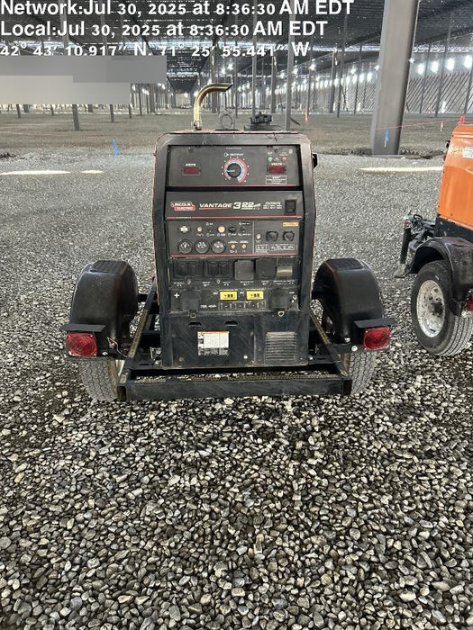 2021 Lincoln Electric Vantage 322 Vantage 322 Ready Pak 3 w/ Decals, ORANGE (includes trailer, cable rack, fender light kit) NO Telematics