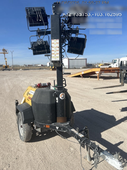 2022 Allmand NLV3GR (4) LED Light Fixture 350W, 23' Vertical Mast, 3kW Prime, Towable, ES Decals, T3