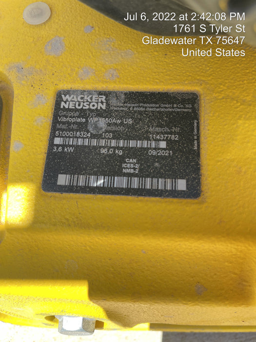 2022 WACKER NEUSON WP1550AW