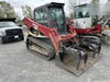 2018 Takeuchi TL12V2C Takeuchi TL12V2C Cab Skid Steer Track Loader, 80" HD dirt bucket with 9 teeth