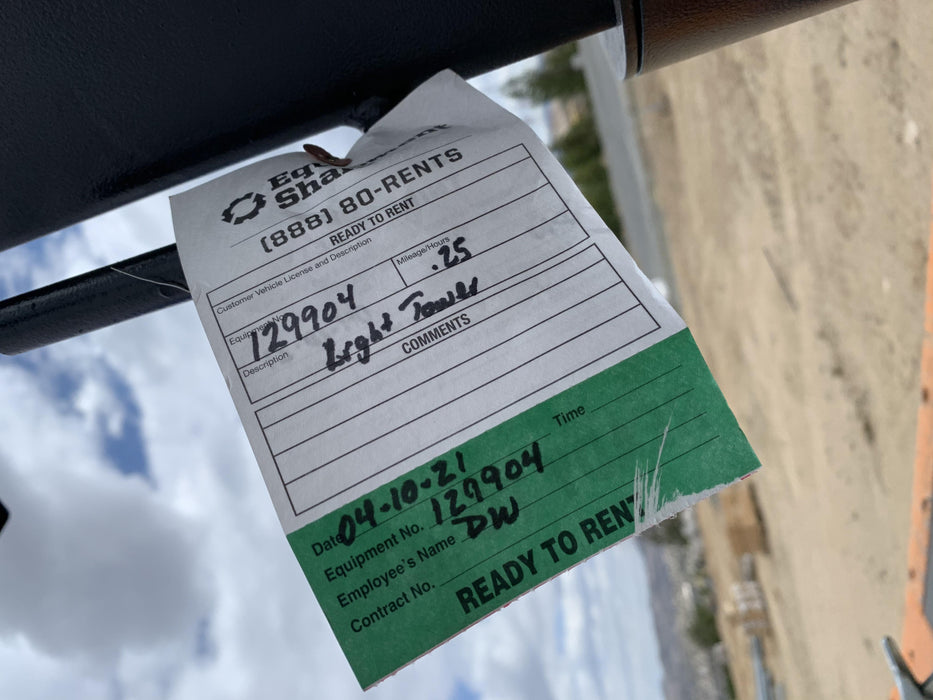 2021 Allmand NLV3GR (4) LED Light Fixture 350W, 23' Vertical Mast, 3kW Prime, Towable, Deep Sea L401, Leveling Jacks, Yanmar T4F 5.8hp