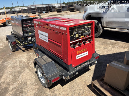 2022 Shindaiwa DGW400MDL Kubota D902 Engine, 23 HP, Dual Op Welder, Wire, Arc, Droop Stick, Tig, and CC Stick Functionality, Simulphase, 3 Phase and 1 Phase Gen Output, Single Axle NB Trlr, Slr Trckl Chrg 12V 12W, Fire Ext