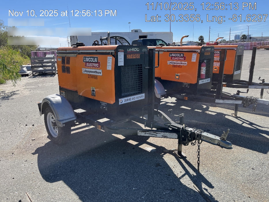 2022 Lincoln Electric LE400 Kubota V1505, Trlr, Cable Rack, Light Kit, ES Decals, T3