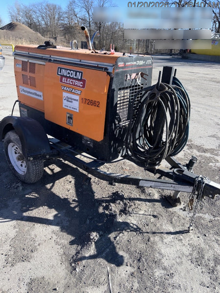 2021 Lincoln Electric Vantage 322 Vantage 322 Ready Pak 3 w/ Decals, ORANGE (includes trailer, cable rack, fender light kit) NO Telematics