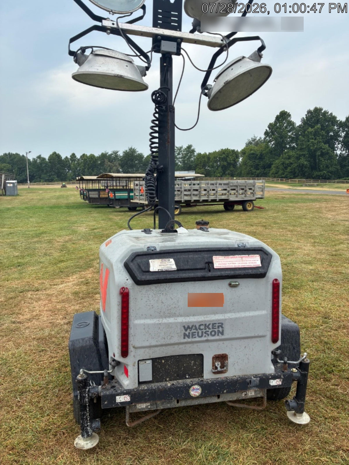 2019 Wacker Neuson LTV6L-MH Wacker Neuson LTV6L Mobile Light Tower w/Fuel Level Sensor Installed
