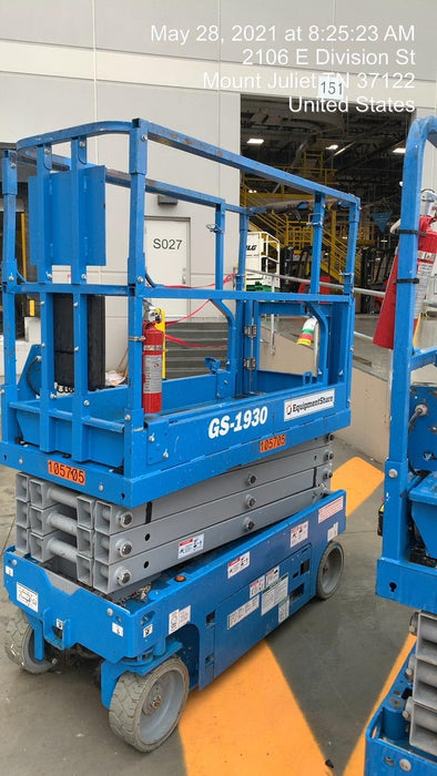 2020 Genie GS-1930 Solid Non Marking Tires, Beacon, Folding rails with half height swing gate