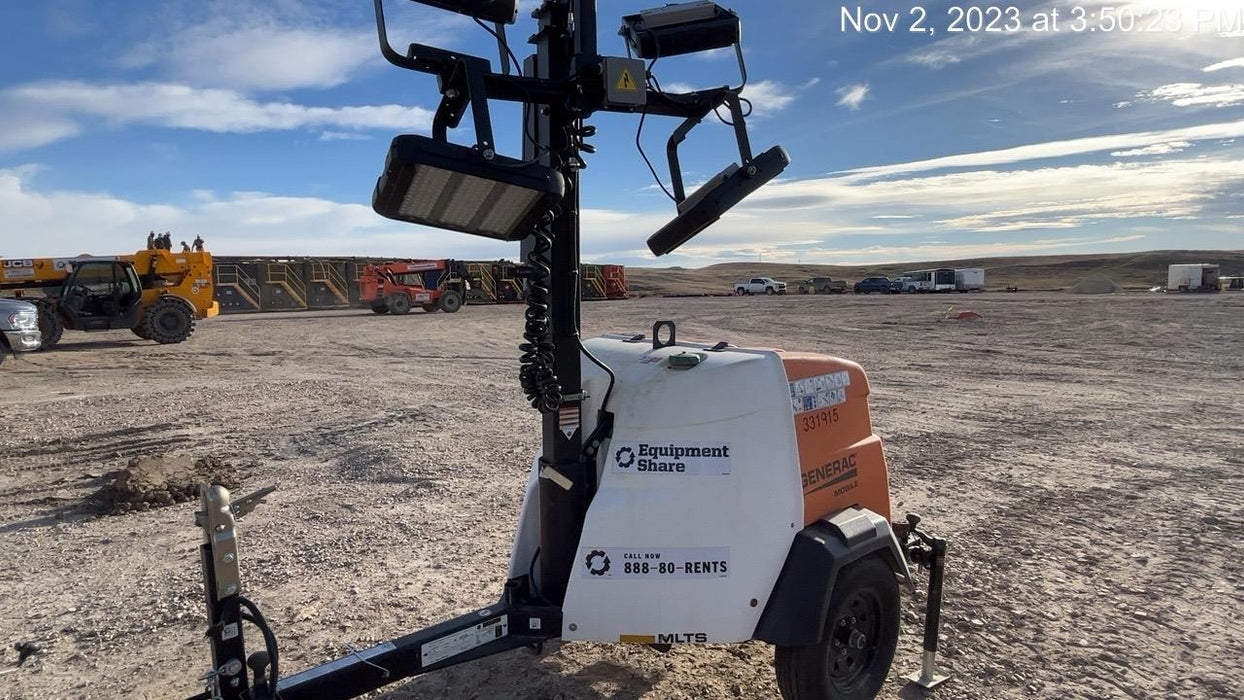 2023 Generac MLT2 Diesel, Flex Switch 120V Input, Powerzone Controller, (4) 320W LED Lights, 4kW Generator, 39.9 Gal Fuel Tank, 2" Ball, T3