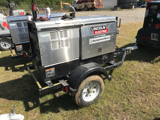 2019 Lincoln Electric Vantage 322 Ready-Pak 3, Two Wheel Trailer, Fender and Light Kit, Cable Rack