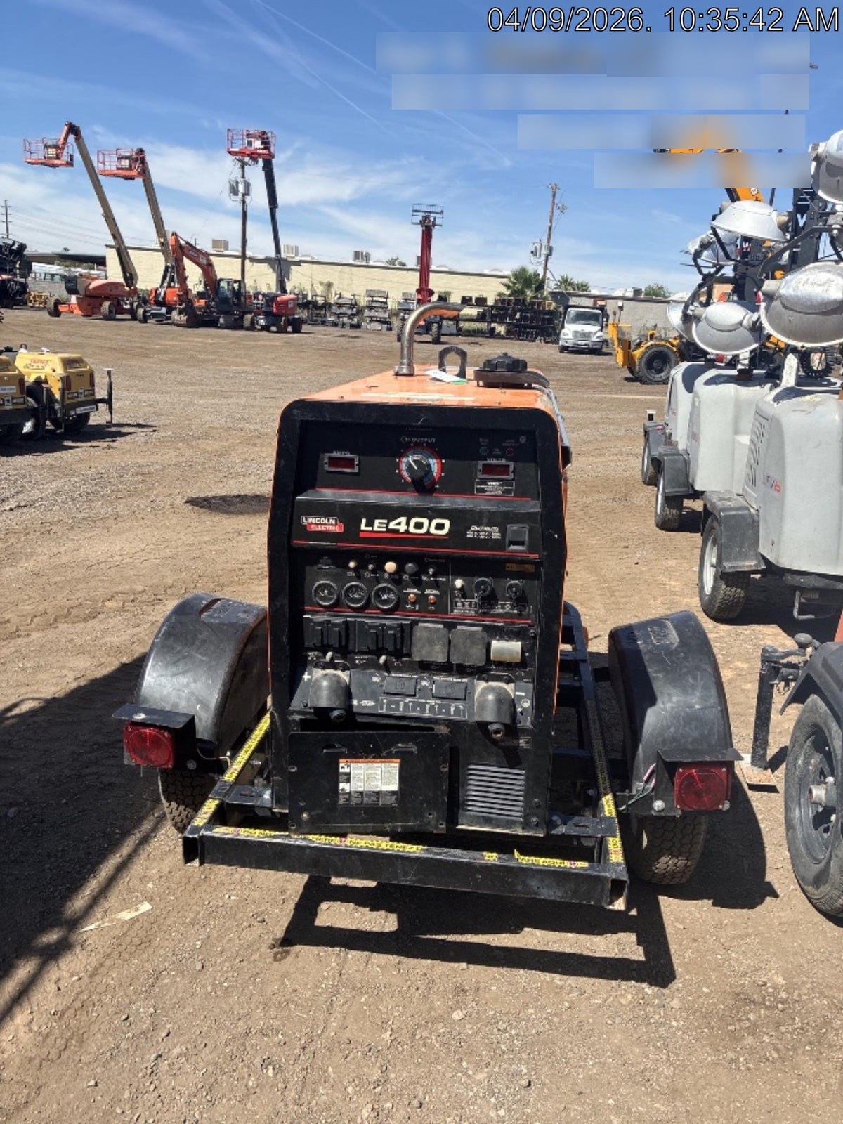 2022 Lincoln Electric LE400 Kubota V1505, Trlr, Cable Rack, Light Kit, ES Decals, T3