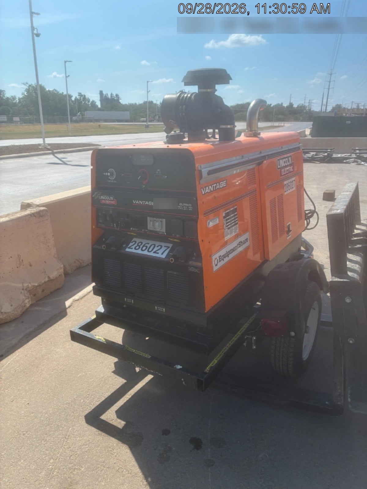 2022 Lincoln Electric Vantage 549X Crosslink Technology, Trailer Mounted, ES Decals, T3