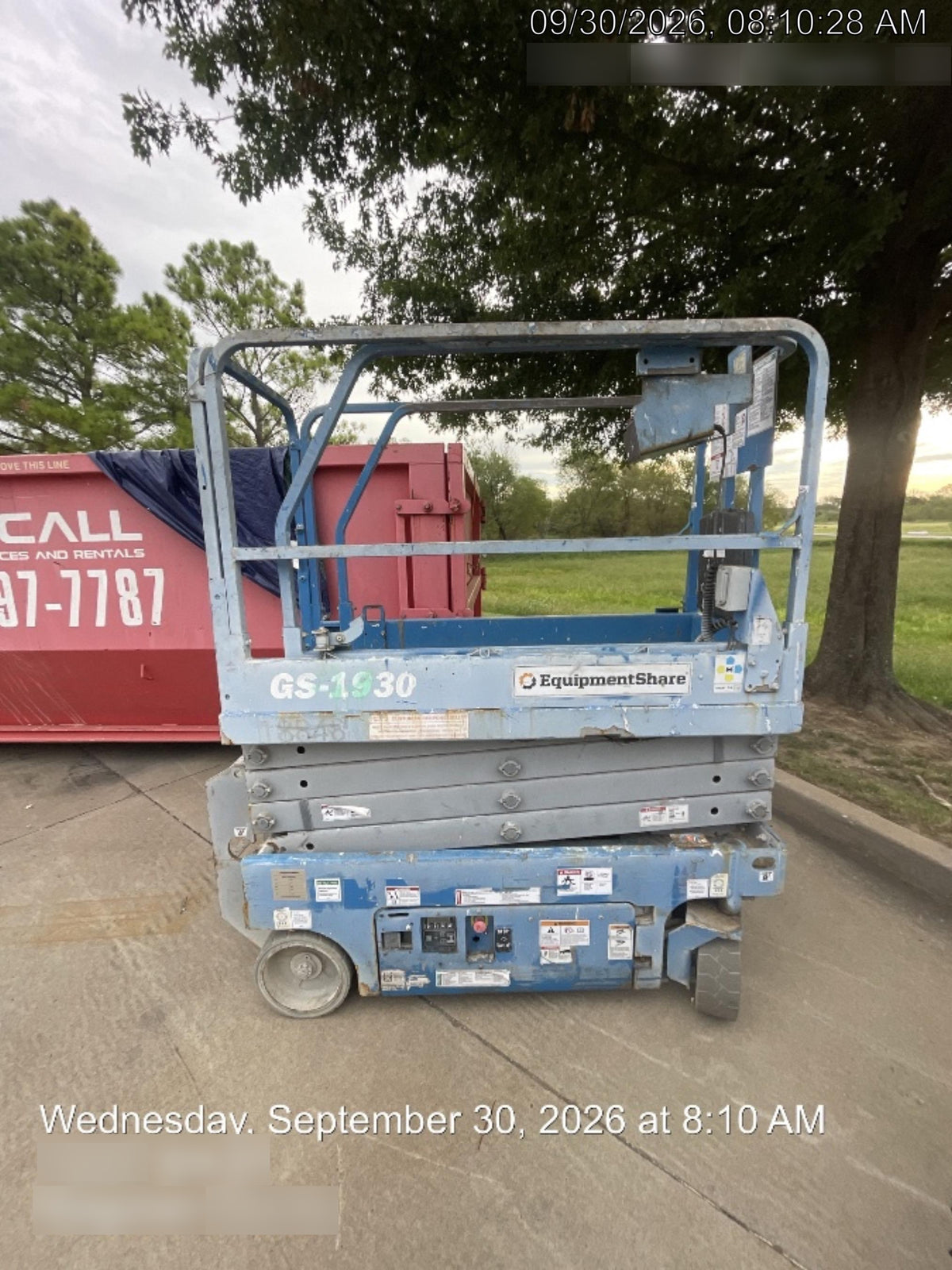 2018 Genie GS-1930 Genie GS-1930 Scissor Lift w/Standard Options