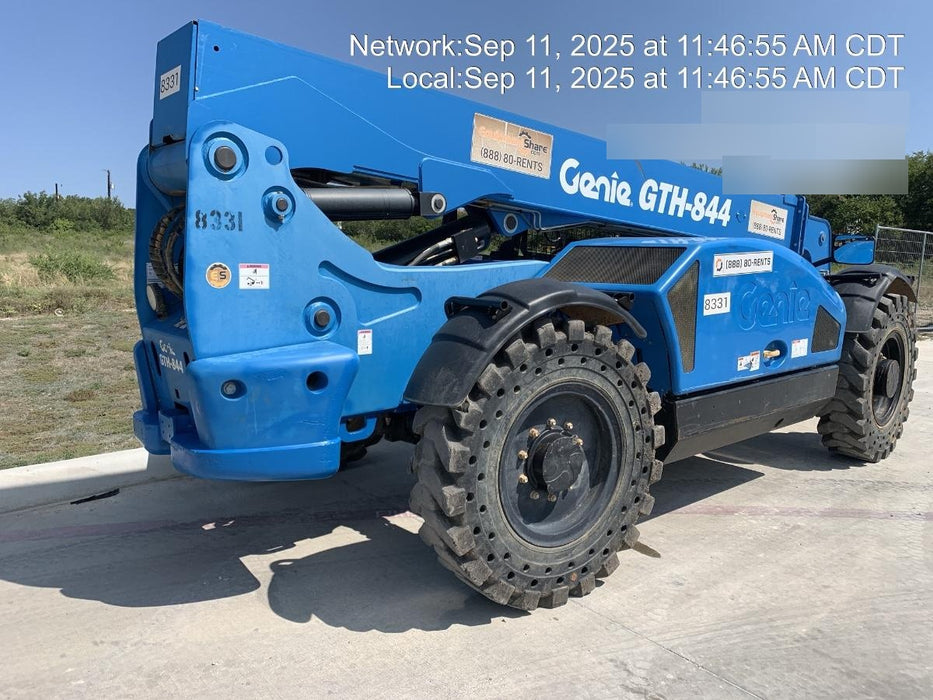2018 Genie GTH-844 Genie GTH-844D w/Open ROPS, Solid Tires, Work Light/Beacon, 60" Carriage and Forks