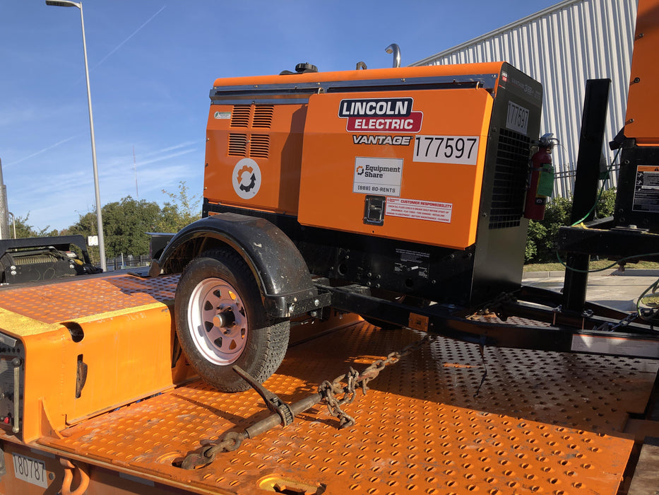 2021 Lincoln Electric Vantage 322 Vantage 322 Ready Pak 3 w/ Decals, ORANGE (includes trailer, cable rack, fender light kit) NO Telematics