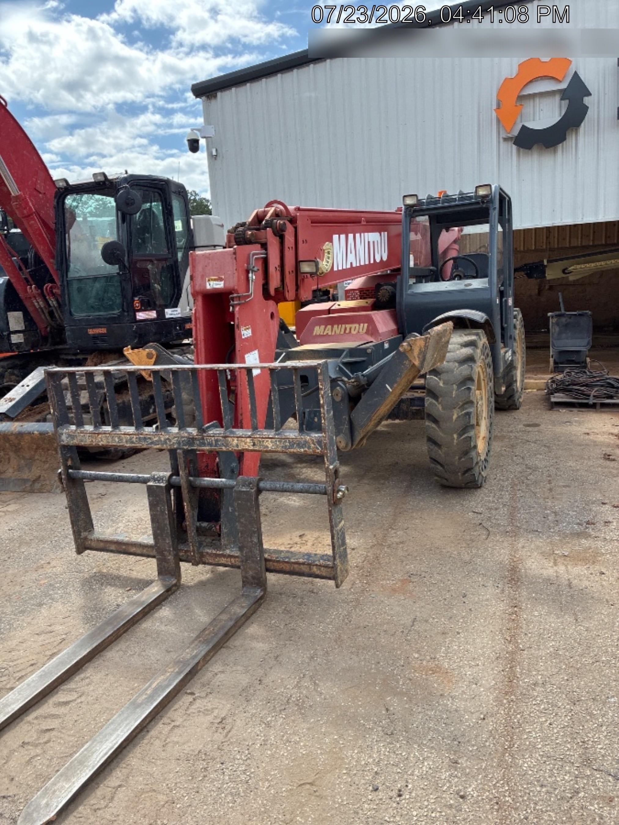 2018 Manitou MTA10055 Manitou MTA 10055 w/Open ROPS, Work Lights/Strobe, Aux Hyd, Solid Tires, Lift Hook, 66" Carriage, 60" Forks