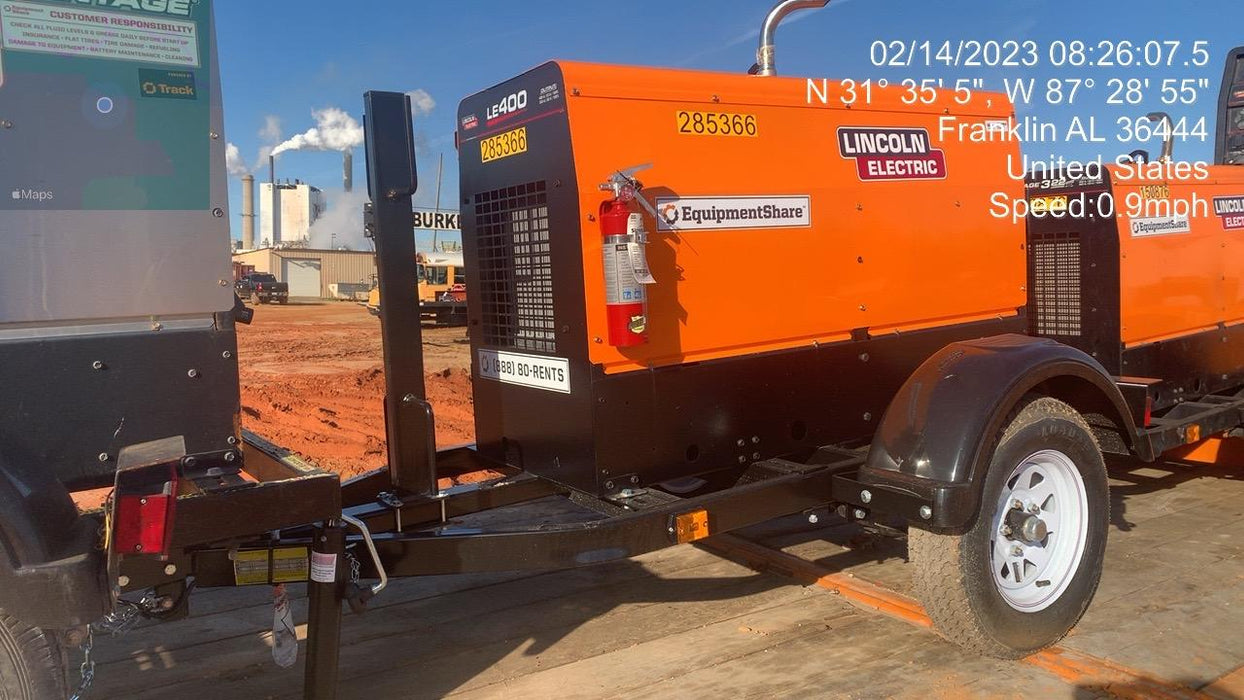 2022 Lincoln Electric LE400 Kubota V1505, Trlr, Cable Rack, Light Kit, ES Decals, T3