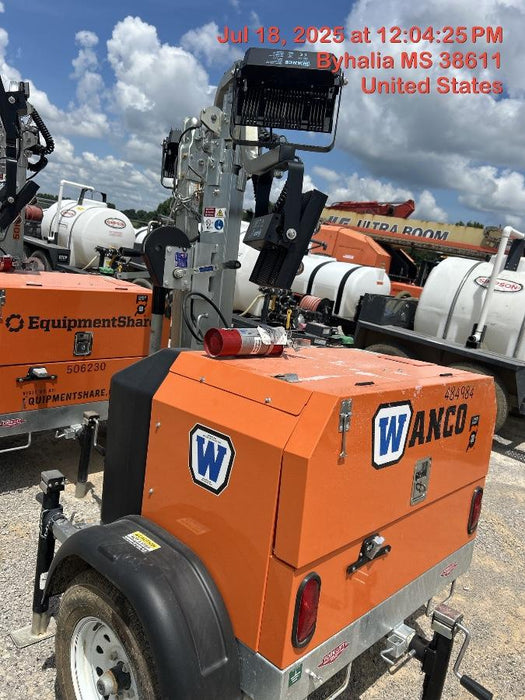 2025 Wanco WLTT-4MM4K Diesel, Mitsubishi L2E, 9.0HP @1800 rpm, Deep Sea Controller, Shore Power Plug, Auto Start, (4) 350W LED Floodlights, 4kW Generator, 60 Gal Fuel Tank, 2" Ball, T3