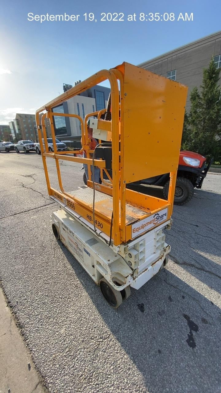 Custom Equipment HB-1430 Hy-Brid Scissor Lift
Platform capacity up to 670 lbs
Working height up to 20 ft
Weighs under 1,700 lbs
Non-marking wheels